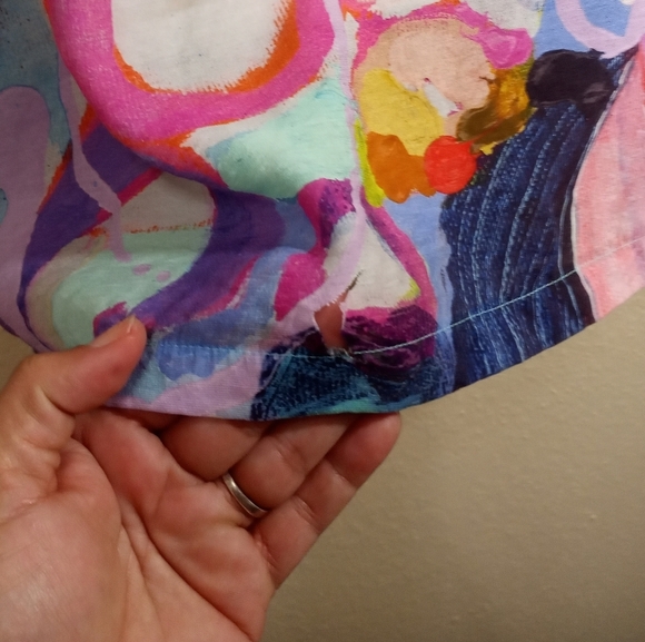 Colorful Abstract Women's Blouse Claire Desjardins - Picture 9 of 16